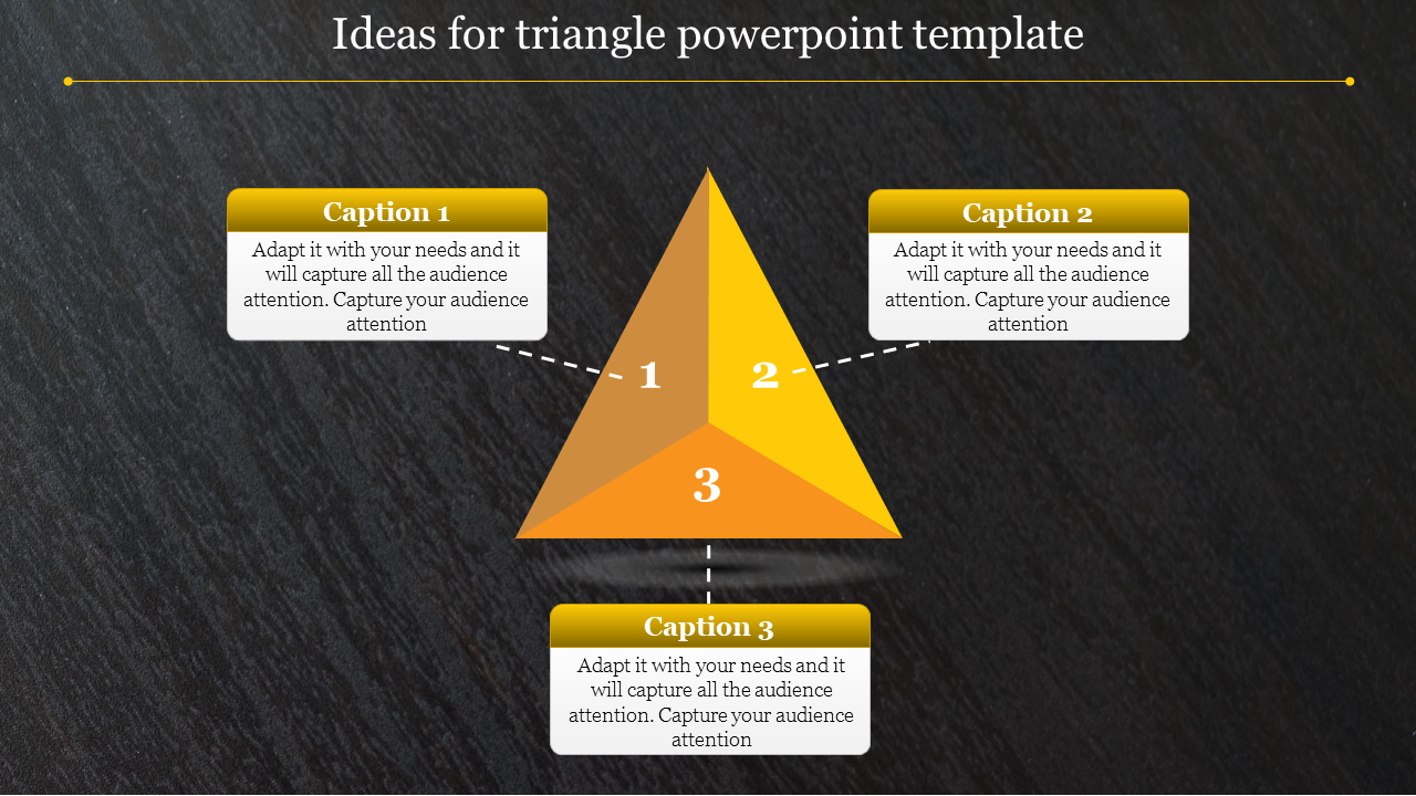 Free - Triangle PowerPoint Template in Dark Theme